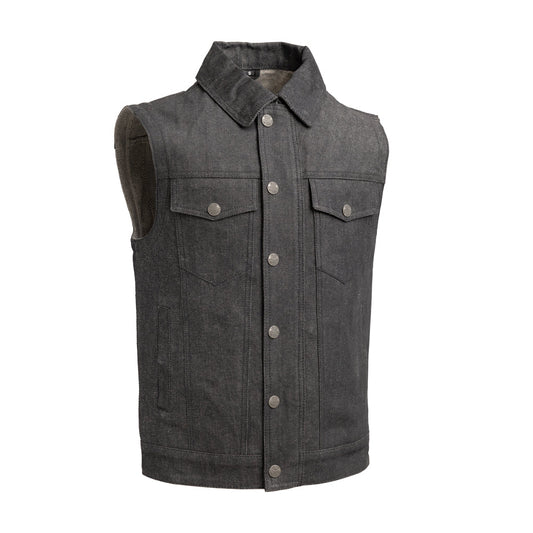 Tressivo-Rook - Vest Only - Men's Motorcycle Denim Vest - Tressivo