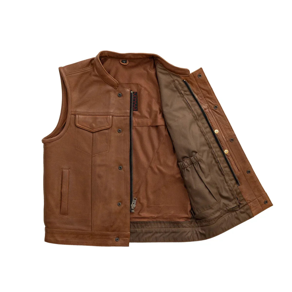 Tressivo-Sharp Shooter Men's Motorcycle Leather Vest - Tressivo