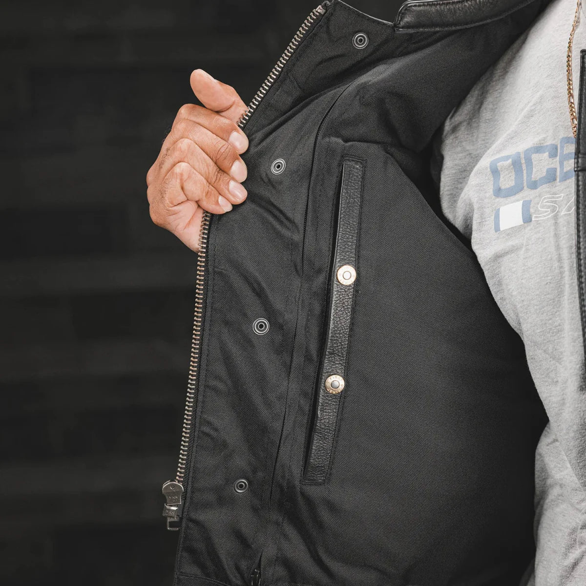 Tressivo-Sharp Shooter Men's Motorcycle Leather Vest - Tressivo