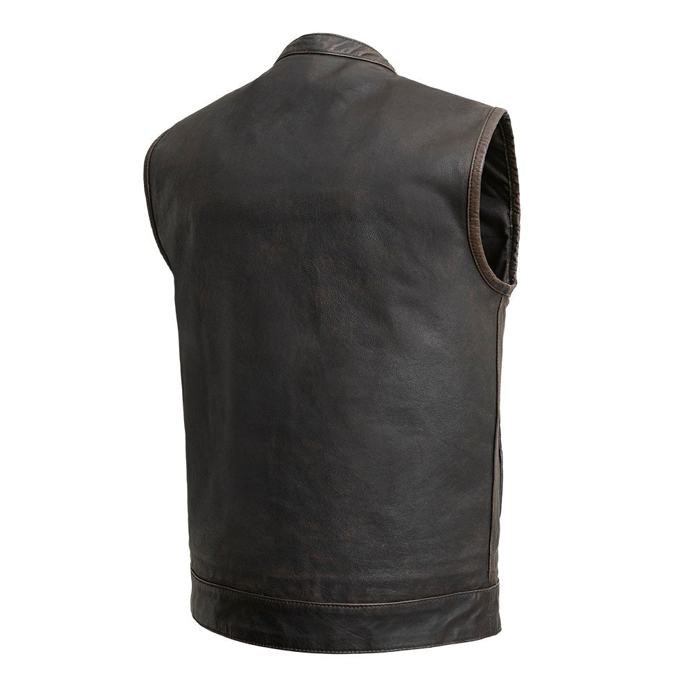 Tressivo-Sharp Shooter Men's Motorcycle Leather Vest - Tressivo