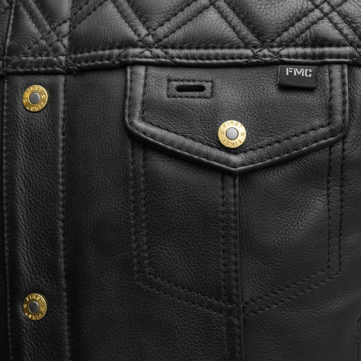 Tressivo-Shell Shock Men's Motorcycle Leather Vest (limited edition) - Tressivo