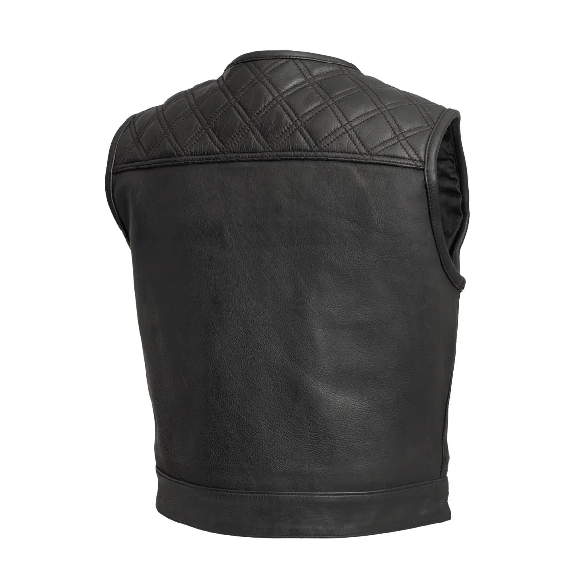 Tressivo-Shell Shock Men's Motorcycle Leather Vest (limited edition) - Tressivo
