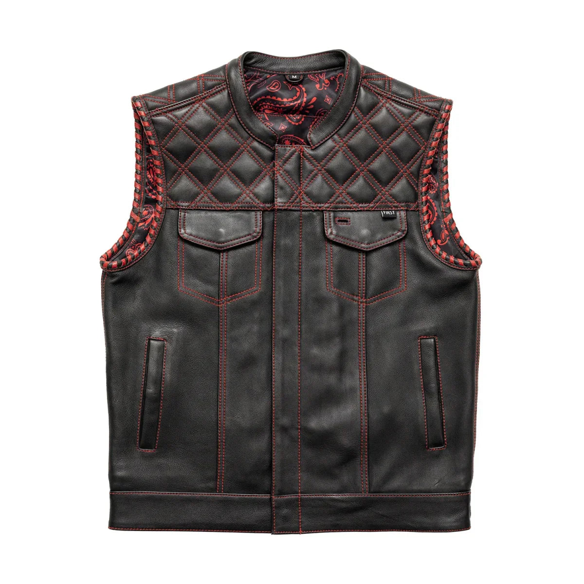 Tressivo-Sinister - Men's Motorcycle Leather Vest - Tressivo