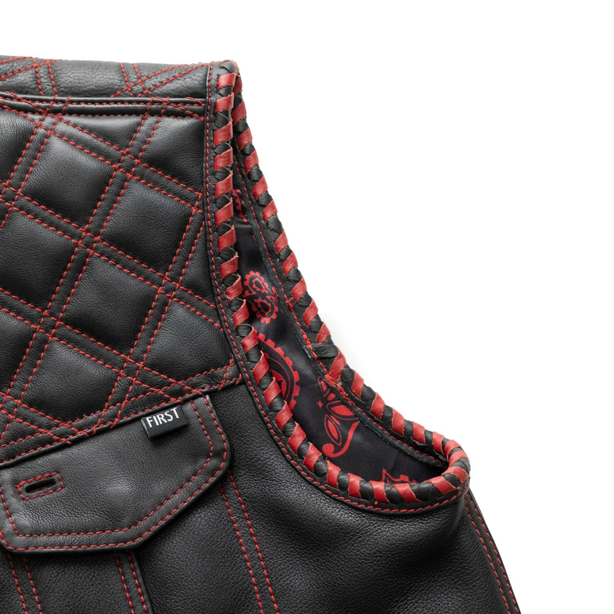 Tressivo-Sinister - Men's Motorcycle Leather Vest - Tressivo