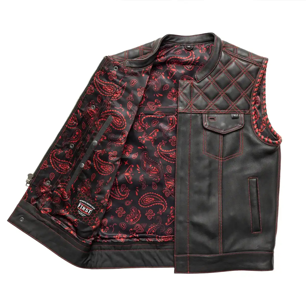 Tressivo-Sinister - Men's Motorcycle Leather Vest - Tressivo