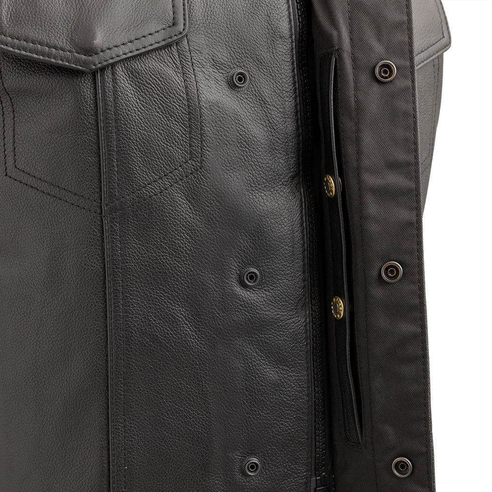 Tressivo-Sniper Men's Motorcycle Leather Vest - Tressivo