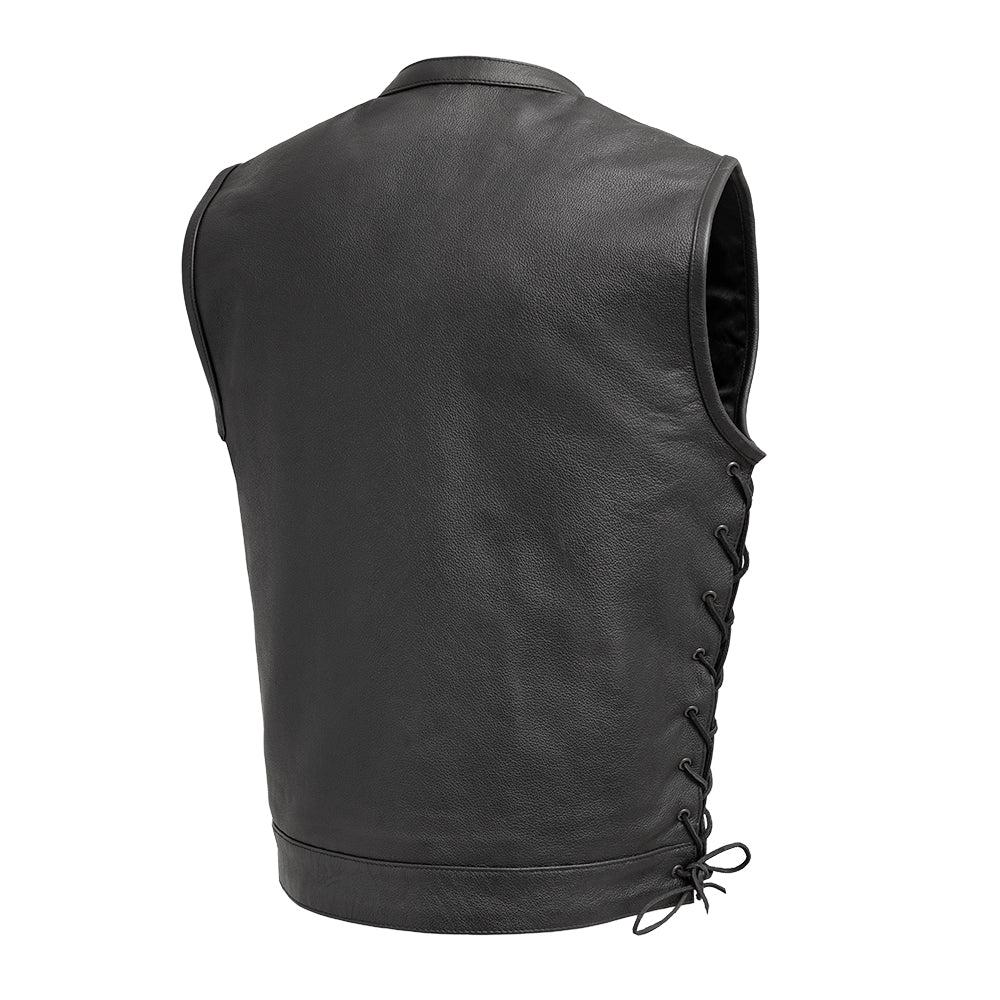 Tressivo-Sniper Men's Motorcycle Leather Vest - Tressivo