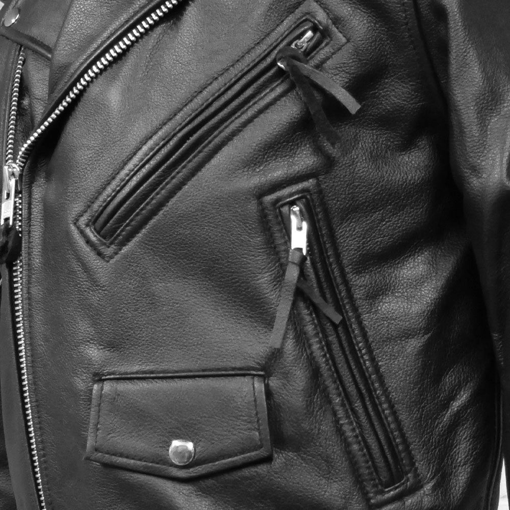 Tressivo-Superstar Men's Motorcycle Leather Jacket - Tressivo