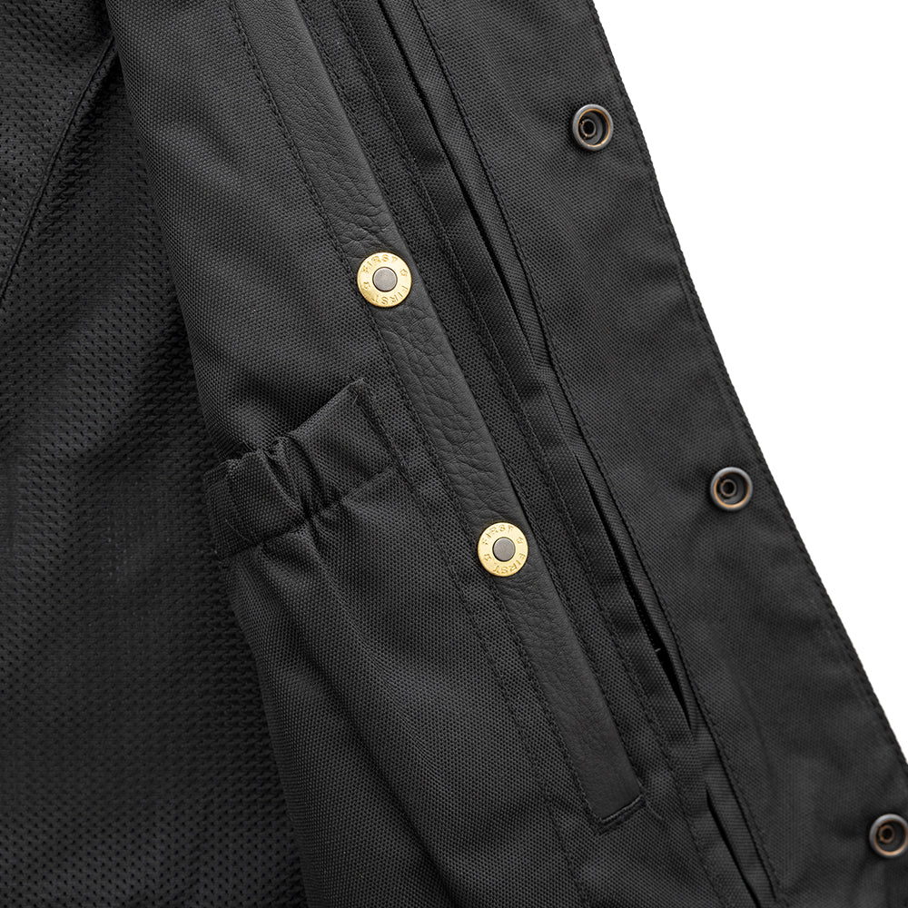 Tressivo-Texan Men's Motorcycle Western Style Leather Vest - Tressivo