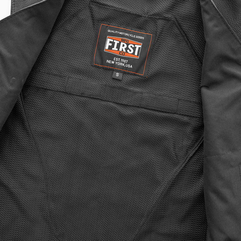 Tressivo-Texan Men's Motorcycle Western Style Leather Vest - Tressivo