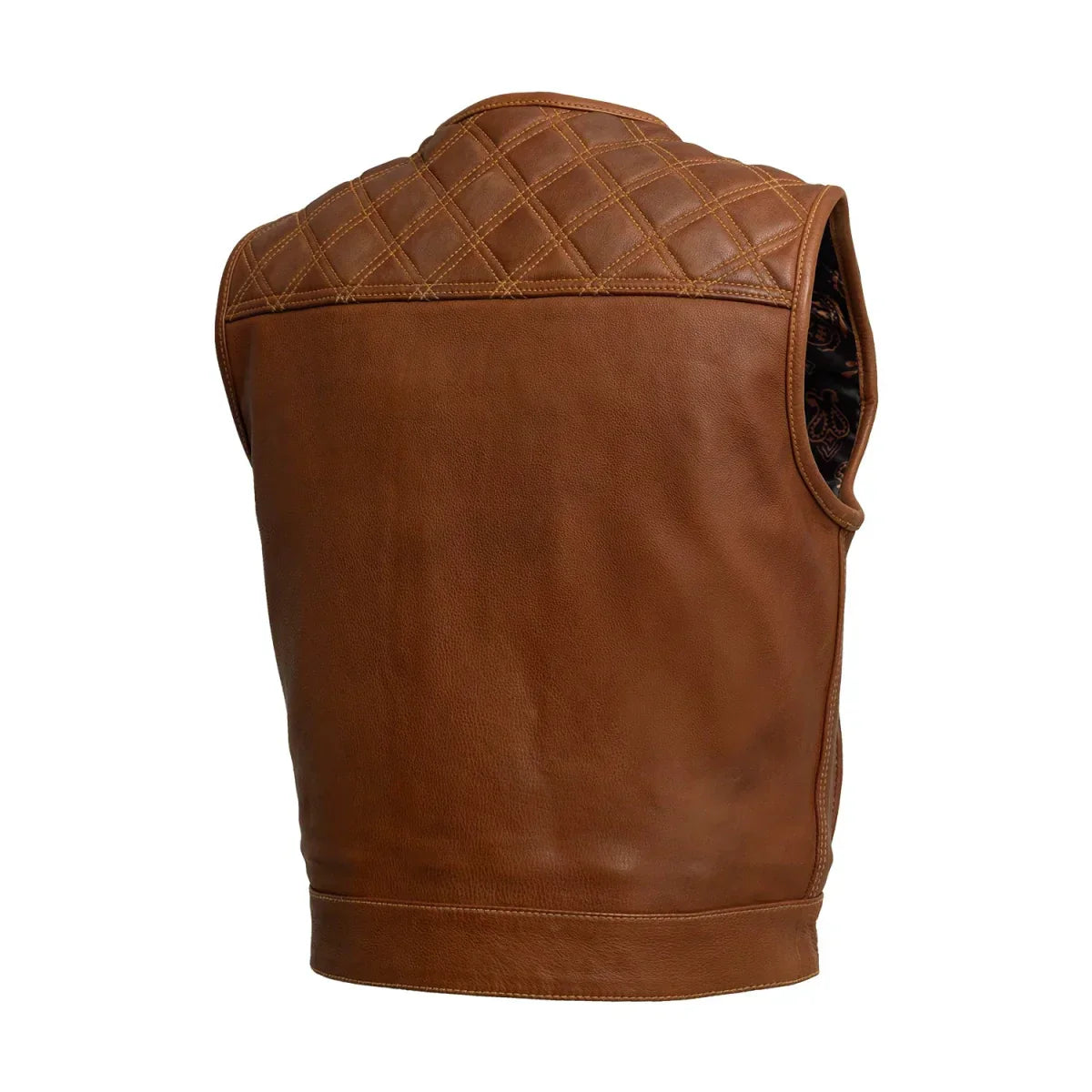 Tressivo-Timber Men's motorcycle leather vest (limited edition) - Tressivo