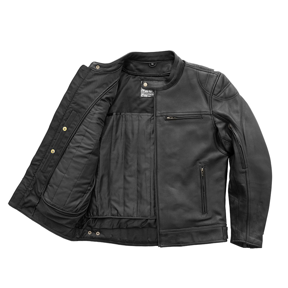 Tressivo-Top Performer Men's Motorcycle Leather Jacket - Tressivo