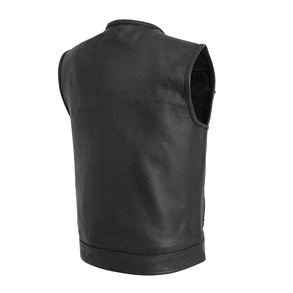 Tressivo-Unbeatable Men's Motorcycle Leather Vest - Tressivo