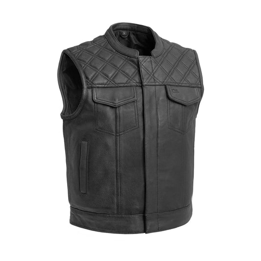 Tressivo-Upside Men's Club Style Leather Vest - Tressivo