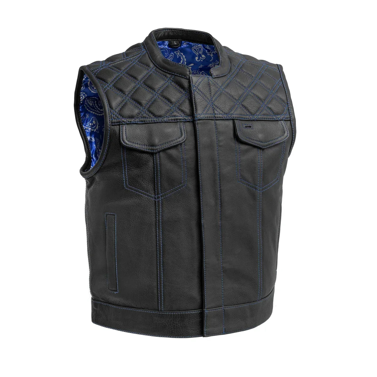 Tressivo-Upside Men's Club Style Leather Vest - Tressivo