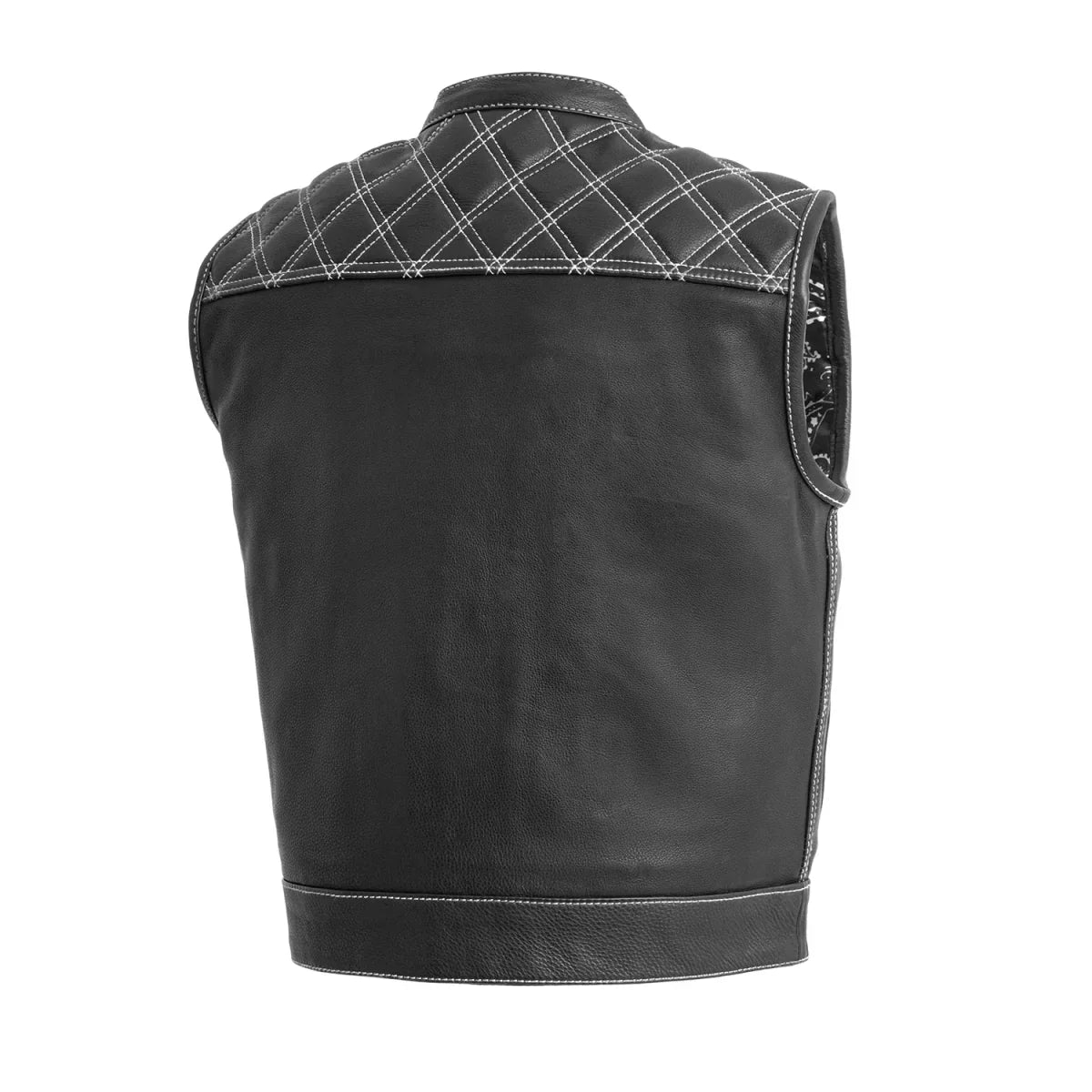 Tressivo-Upside Men's Club Style Leather Vest - Tressivo