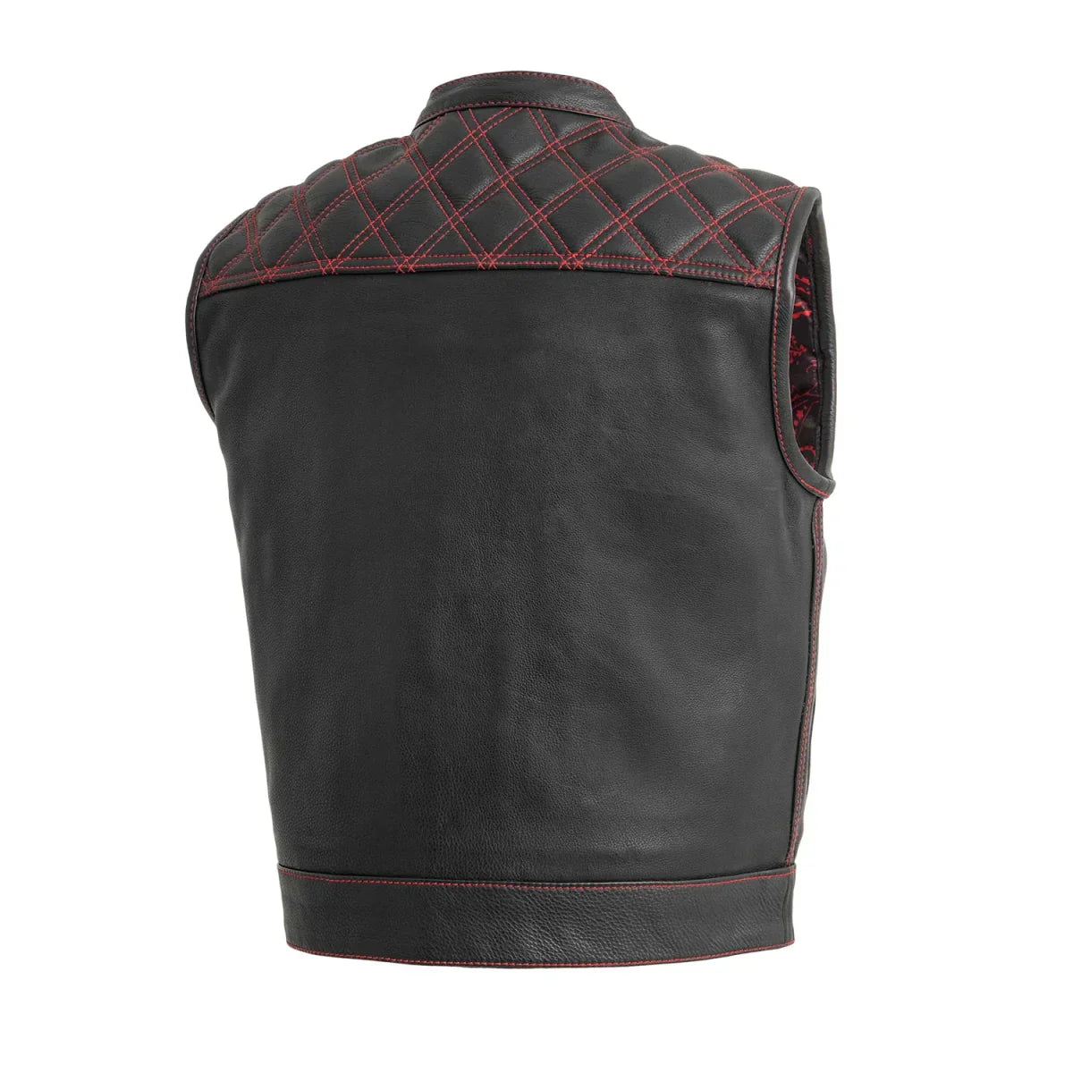 Tressivo-Upside Men's Club Style Leather Vest - Tressivo