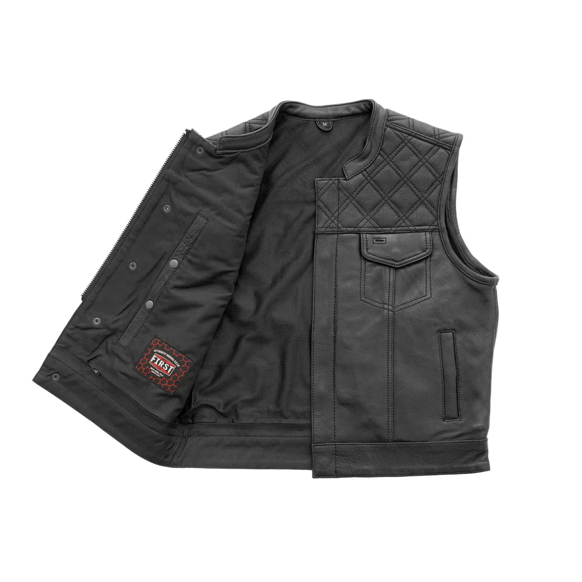 Tressivo-Upside Men's Club Style Leather Vest - Tressivo