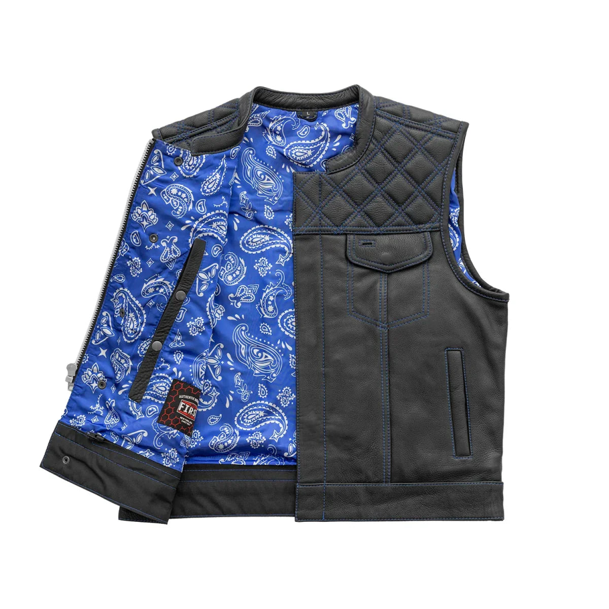 Tressivo-Upside Men's Club Style Leather Vest - Tressivo