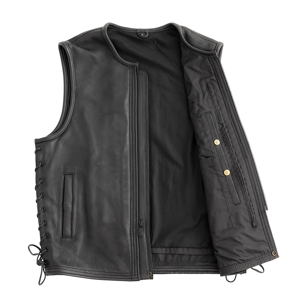Tressivo-Venom Men's Motorcycle Leather Vest - Tressivo